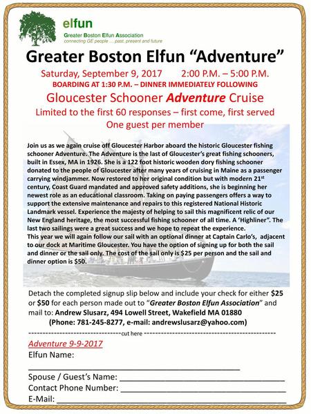 Greater Boston Elfun “Adventure”