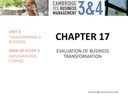 EVALUATION OF BUSINESS TRANSFORMATION