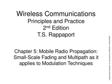 Wireless Communications Principles and Practice 2nd Edition T. S