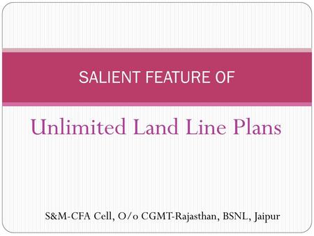 Unlimited Land Line Plans