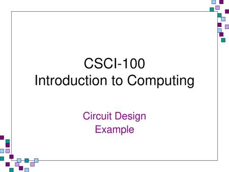 CSCI-100 Introduction to Computing