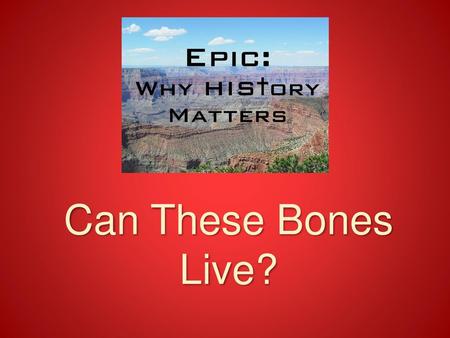 Can These Bones Live?.