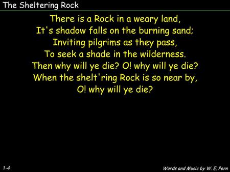 There is a Rock in a weary land,