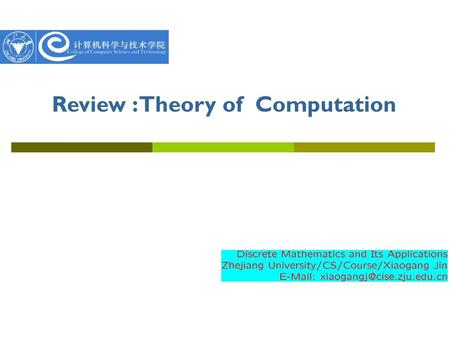 Review : Theory of Computation