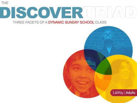 TRIAD THE DISCOVER THREE FACETS OF A DYNAMIC SUNDAY SCHOOL CLASS.