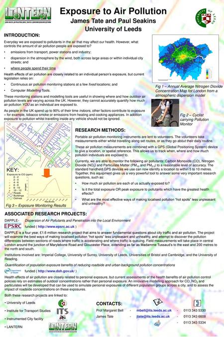 Exposure to Air Pollution James Tate and Paul Seakins