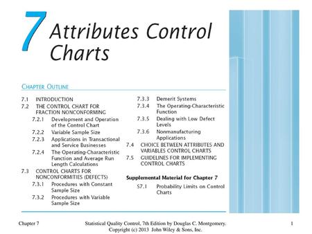 Statistical Quality Control, 7th Edition by Douglas C. Montgomery.