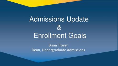 Dean, Undergraduate Admissions