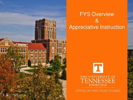 FYS Overview & Appreciative Instruction