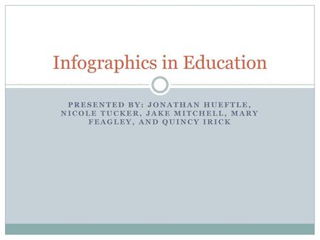 Infographics in Education