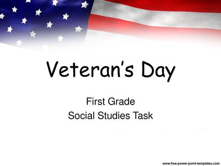 First Grade Social Studies Task