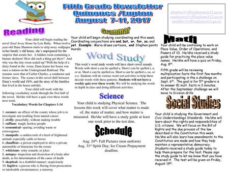 Vocabulary Words for Chapters 1-14