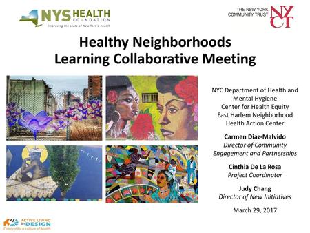 Healthy Neighborhoods Learning Collaborative Meeting