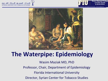 The Waterpipe: Epidemiology