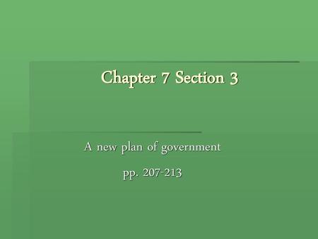 A new plan of government pp