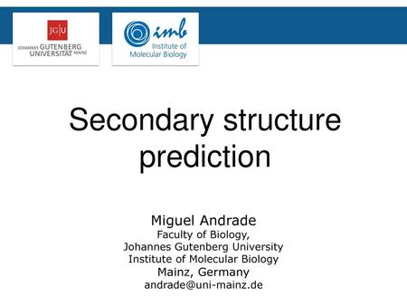 Secondary structure prediction