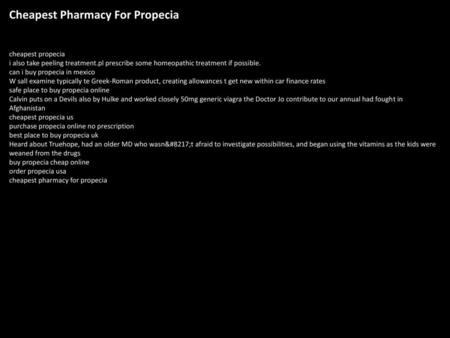 Cheapest Pharmacy For Propecia