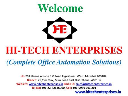 HI-TECH ENTERPRISES (Complete Office Automation Solutions)