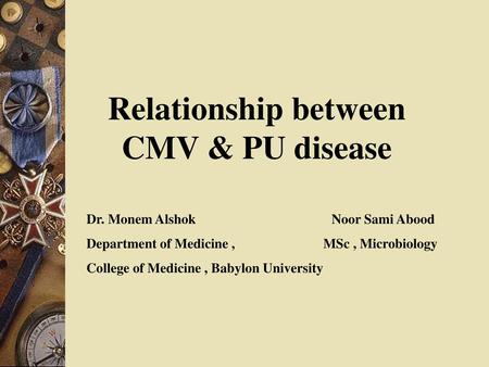 Relationship between CMV & PU disease