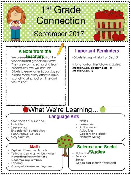 A Note from the Teachers Science and Social Studies