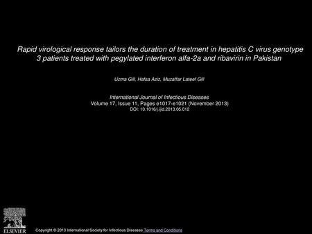 Rapid virological response tailors the duration of treatment in hepatitis C virus genotype 3 patients treated with pegylated interferon alfa-2a and ribavirin.