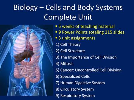 Biology – Cells and Body Systems Complete Unit