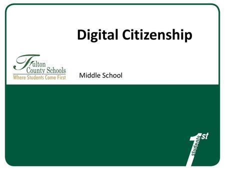 Digital Citizenship Middle School