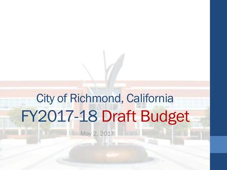 City of Richmond, California FY Draft Budget