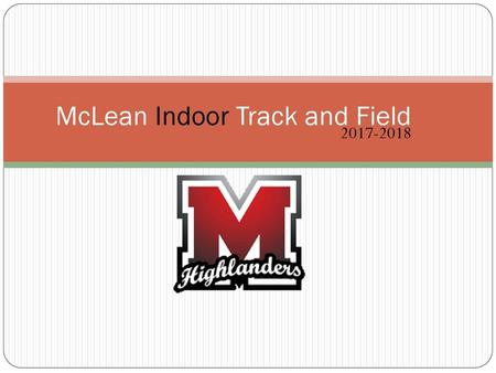 McLean Indoor Track and Field