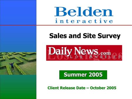 Client Release Date – October 2005