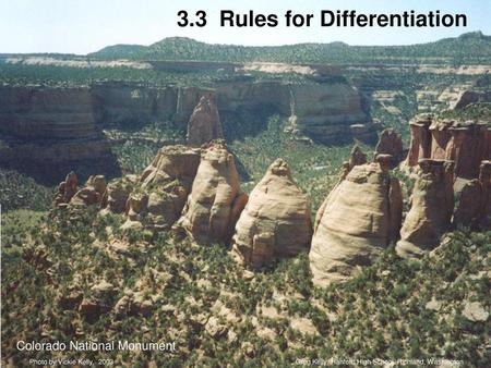 3.3 Rules for Differentiation