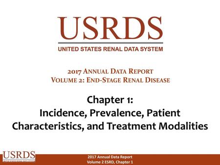 Volume 2: End-Stage Renal Disease