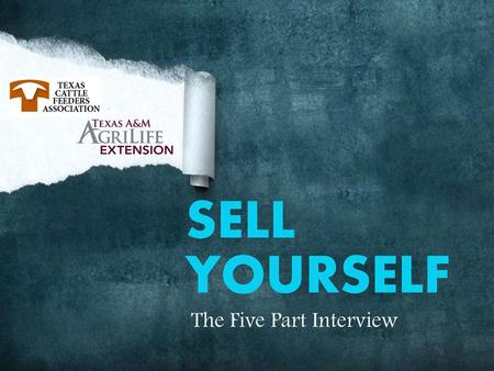 SELL YOURSELF The Five Part Interview