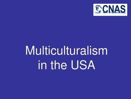 Multiculturalism in the USA