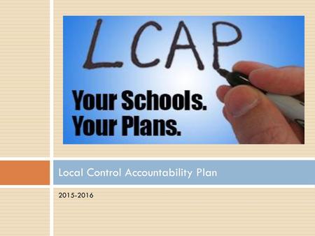 Local Control Accountability Plan