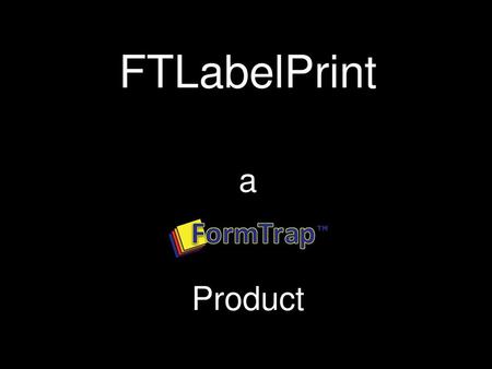 FTLabelPrint a Product.