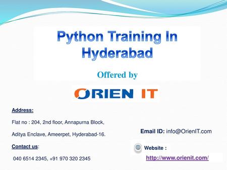 Python Training In Hyderabad