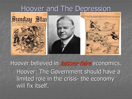 Hoover and The Depression