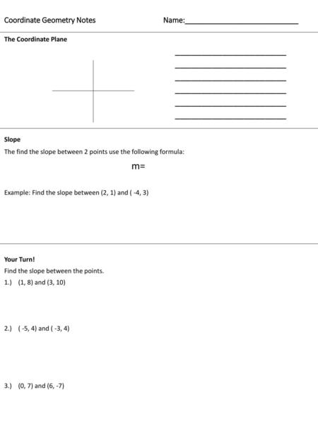 Coordinate Geometry Notes Name:____________________________