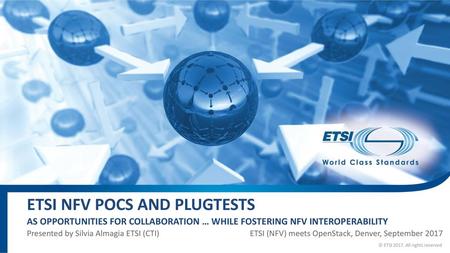 ETSI NFV POCS and PLUGTESTS