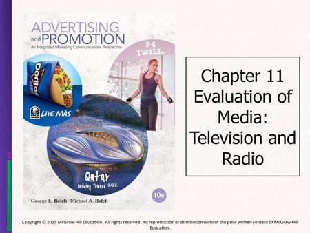 Chapter 11 Evaluation of Media: Television and Radio