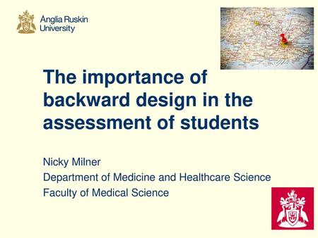 The importance of backward design in the assessment of students