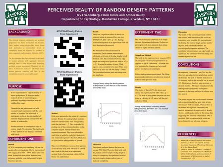 PERCEIVED BEAUTY OF RANDOM DENSITY PATTERNS