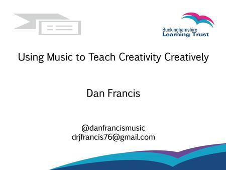 Using Music to Teach Creativity Creatively