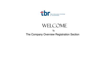 The Company Overview Registration Section