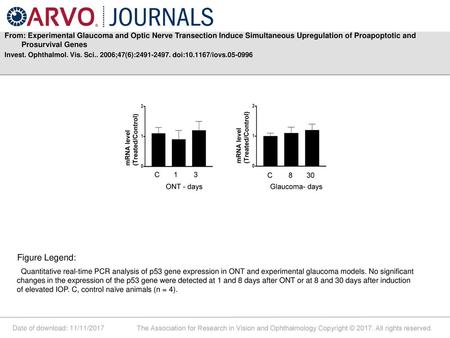 From: Experimental Glaucoma and Optic Nerve Transection Induce Simultaneous Upregulation of Proapoptotic and Prosurvival Genes Invest. Ophthalmol. Vis.