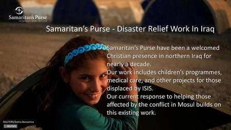 Samaritan’s Purse - Disaster Relief Work In Iraq