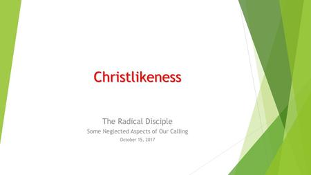 Some Neglected Aspects of Our Calling