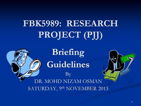 FBK5989: RESEARCH PROJECT (PJJ)