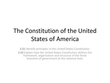 The Constitution of the United States of America